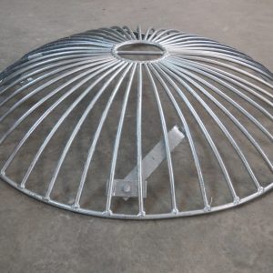 Galvanised steel Scruffy Dome manhole cover with domed design for stormwater protection